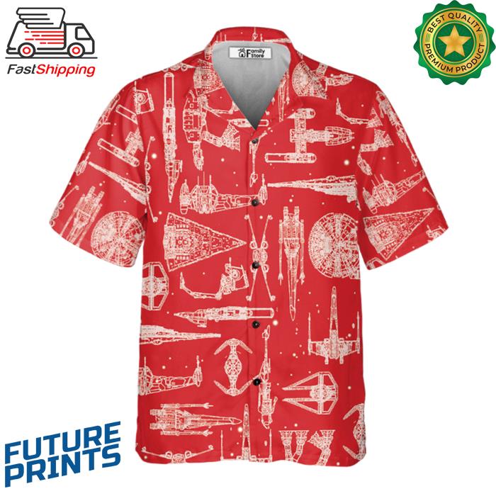 Space Ships Star Wars RedKids Hawaiian Shirt